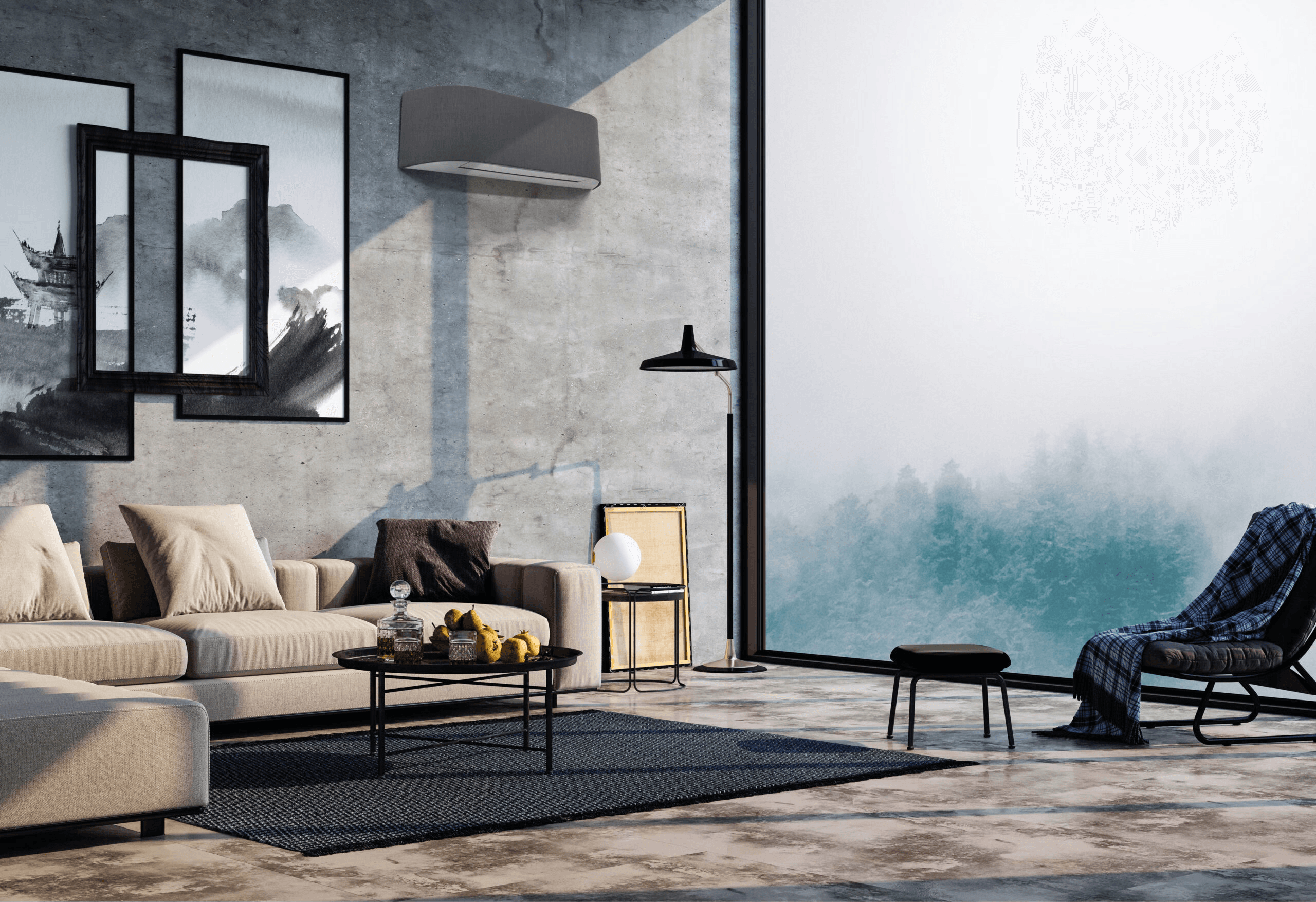 Installation climatiseur en salon